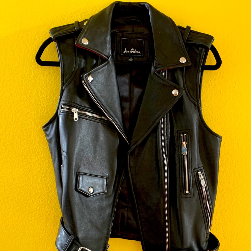 Leather Sam Edelman lambskin vest